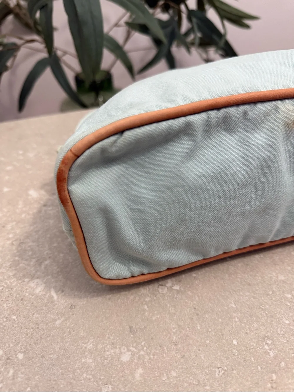 Hermes Bolide 35 Rocking Horse Light Blue Pouch Cosmetic Baby Bag